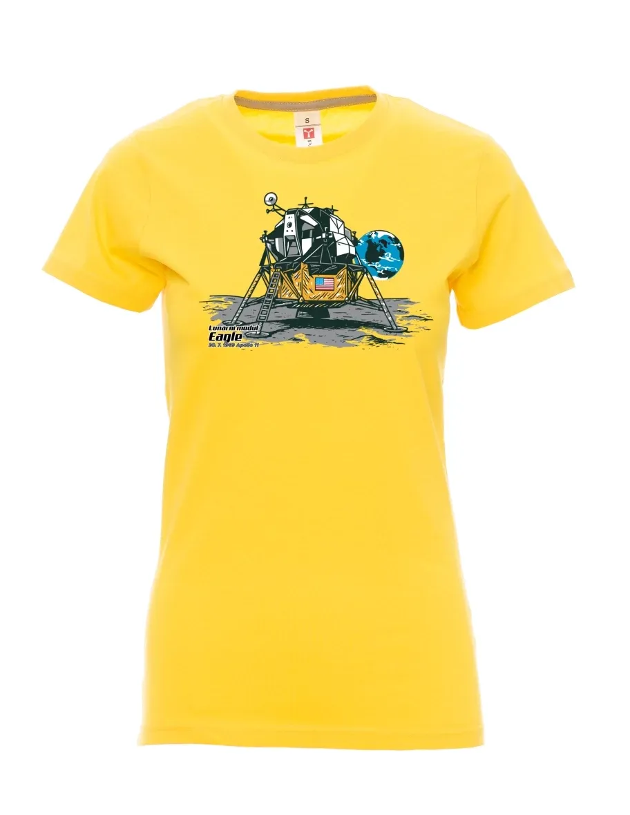 Gelbes T-Shirt für Damen Mondmodul Eagle