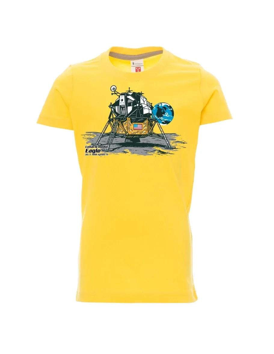 Gelbes Kinder T-Shirt Mondmodul Eagle