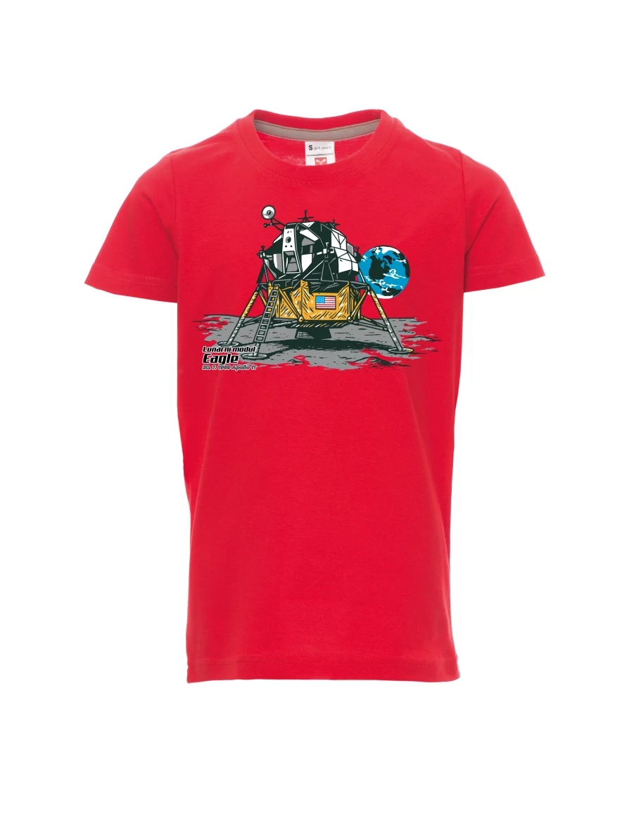 Rotes Kinder T-Shirt Mondmodul Eagle