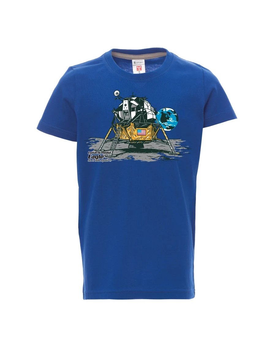 Blaues Kinder T-Shirt Mondmodul Eagle