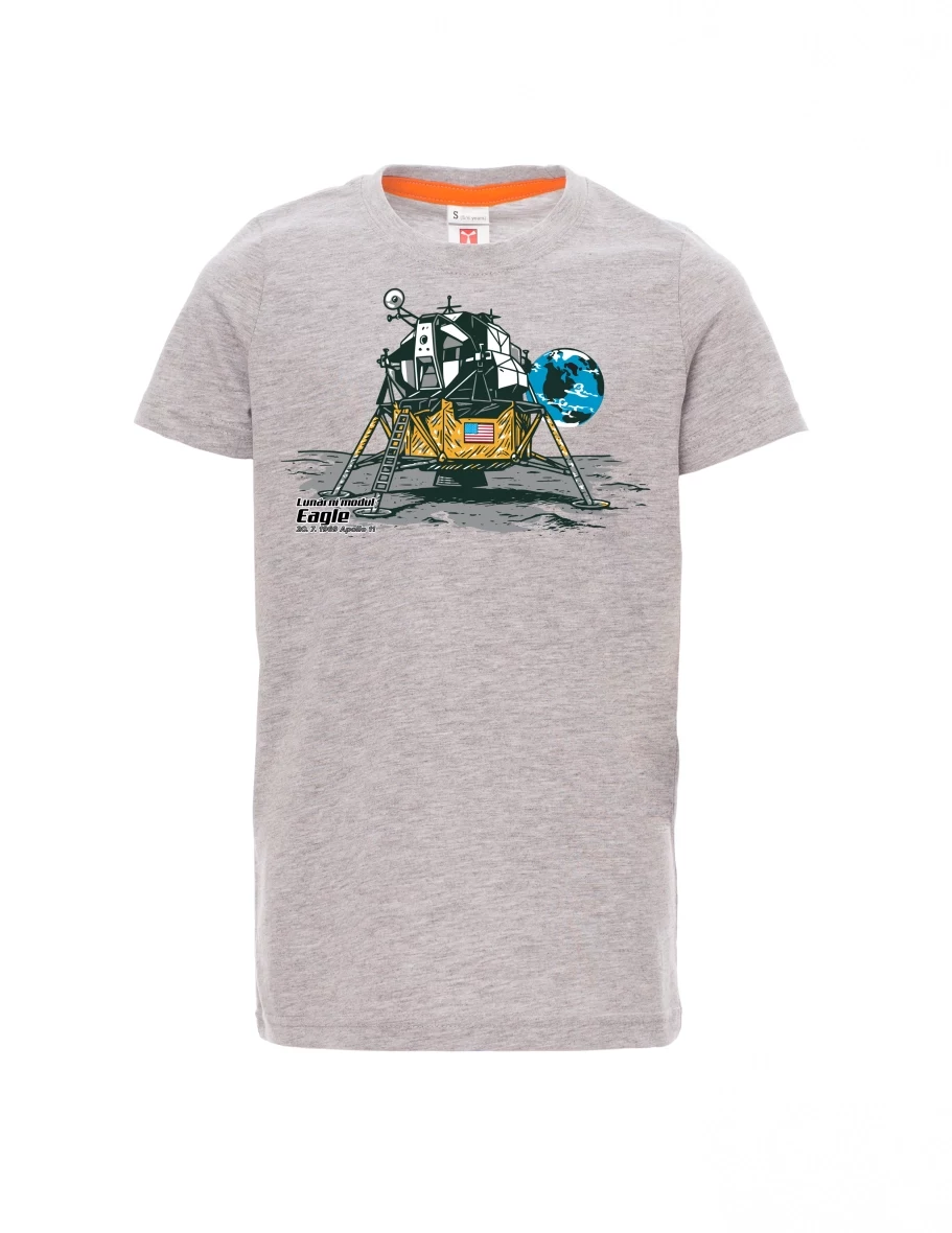 Grau melange Kinder T-Shirt Mondmodul Eagle