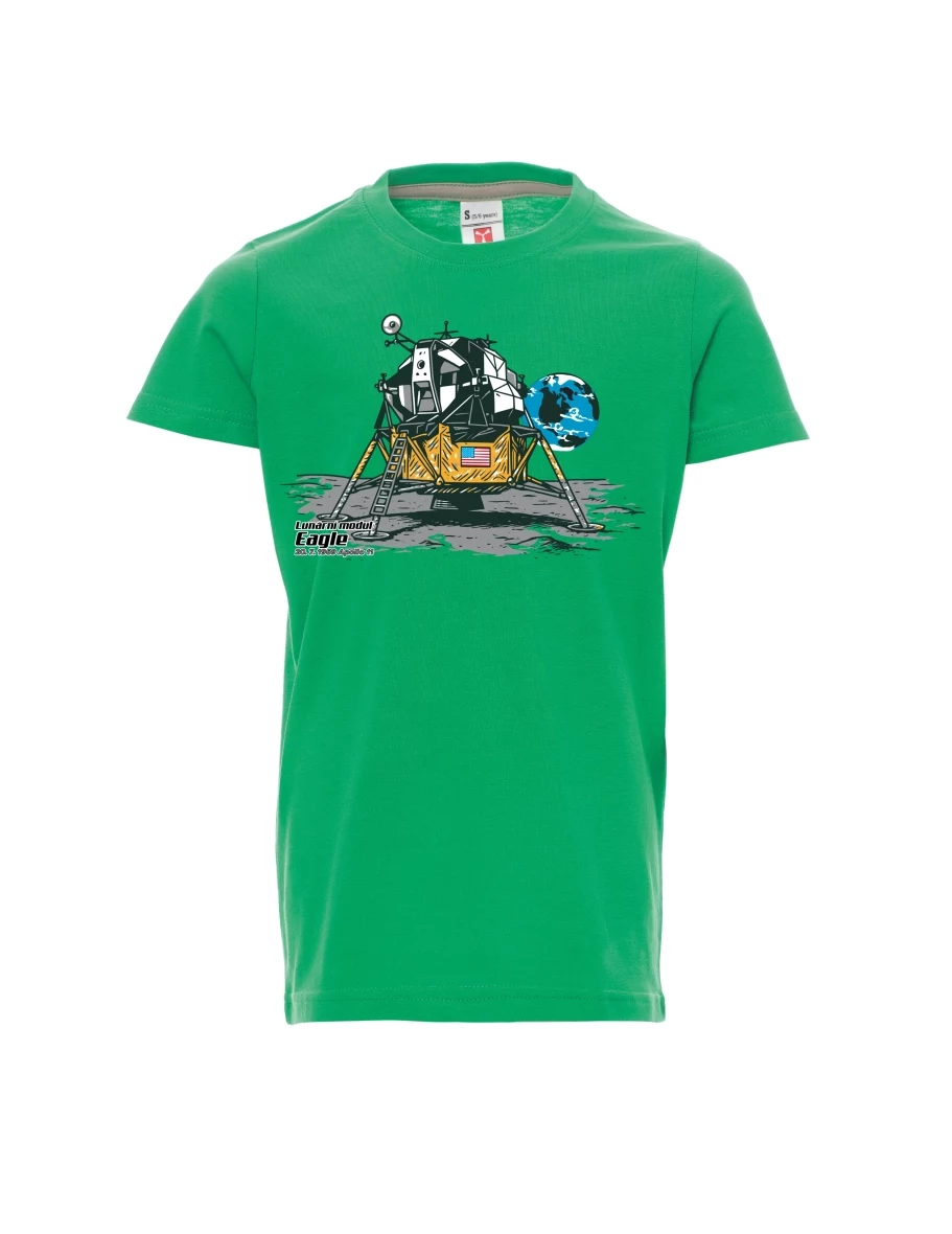 Grünes Kinder T-Shirt Mondmodul Eagle