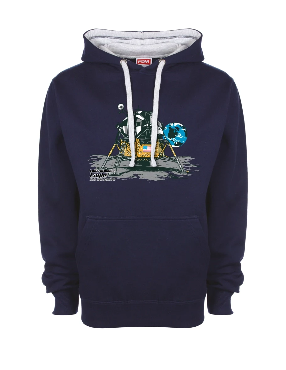 Grau-marines Sweatshirt Mondmodul Eagle