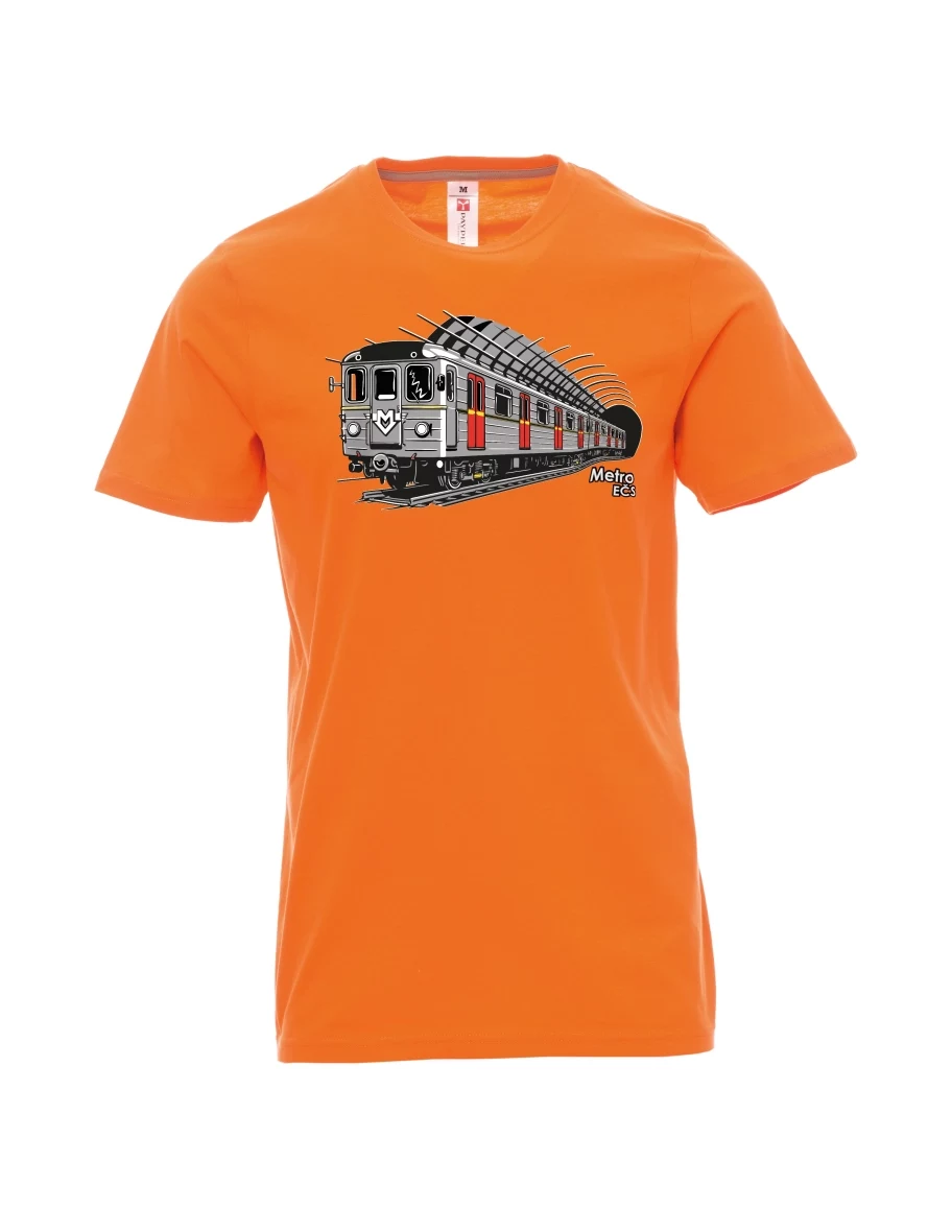 Orange T-Shirt für Männer U-Bahn EČS