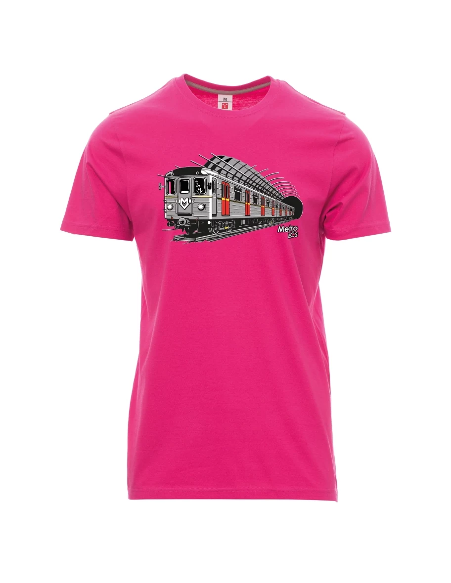 Rosa T-Shirt für Männer U-Bahn EČS