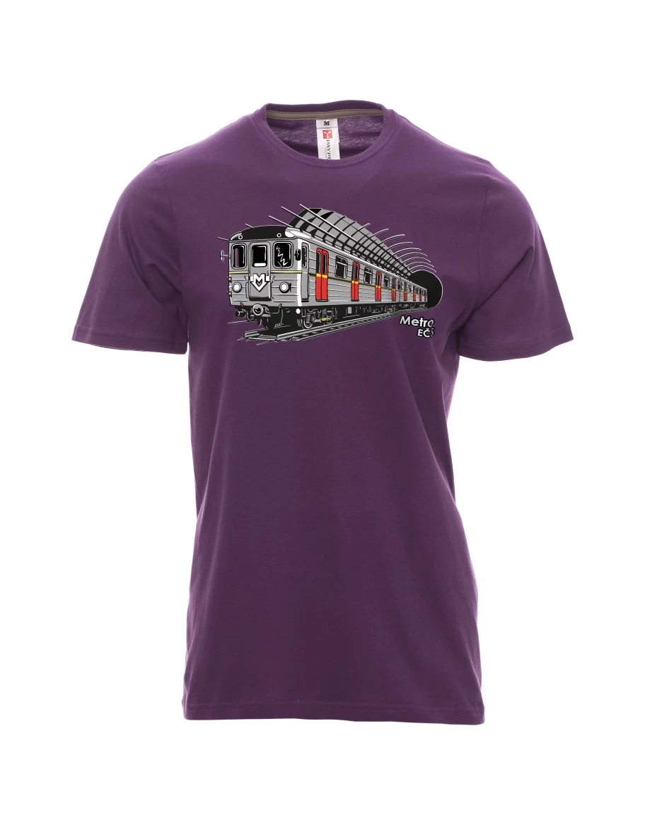 Violett T-Shirt für Männer U-Bahn EČS