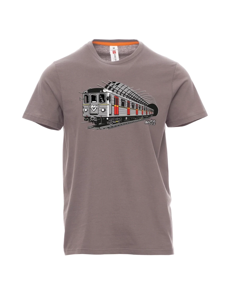 Stahlgrau T-Shirt für Männer U-Bahn EČS