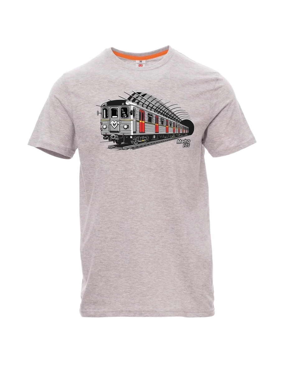Grau melange T-Shirt für Männer U-Bahn EČS