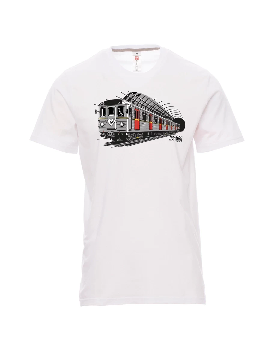 Weißes T-Shirt für Männer U-Bahn EČS