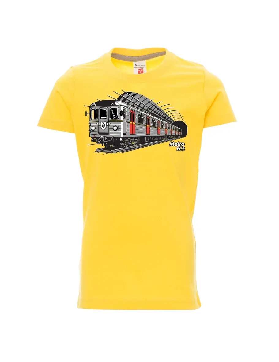 Gelbes Kinder T-Shirt U-Bahn EČS
