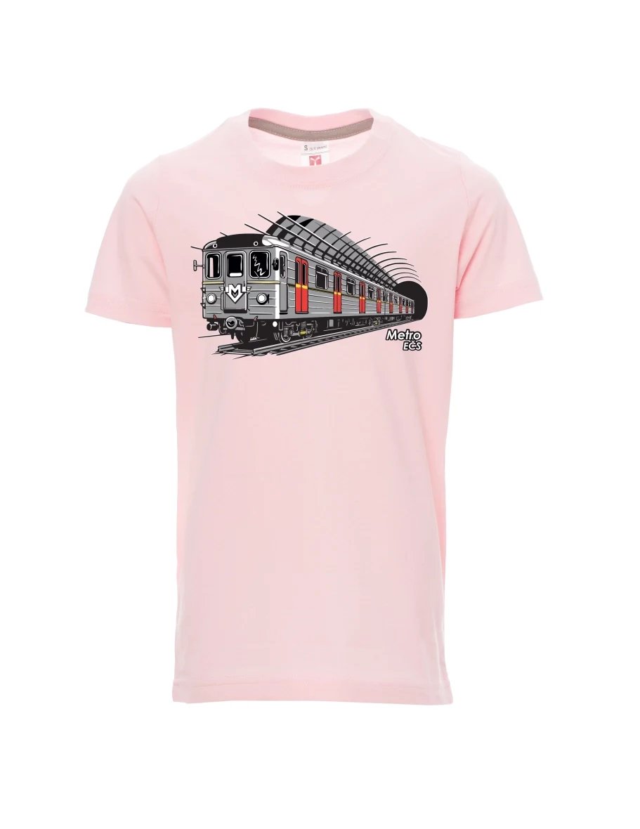 Hell-Pink Kinder T-Shirt U-Bahn EČS