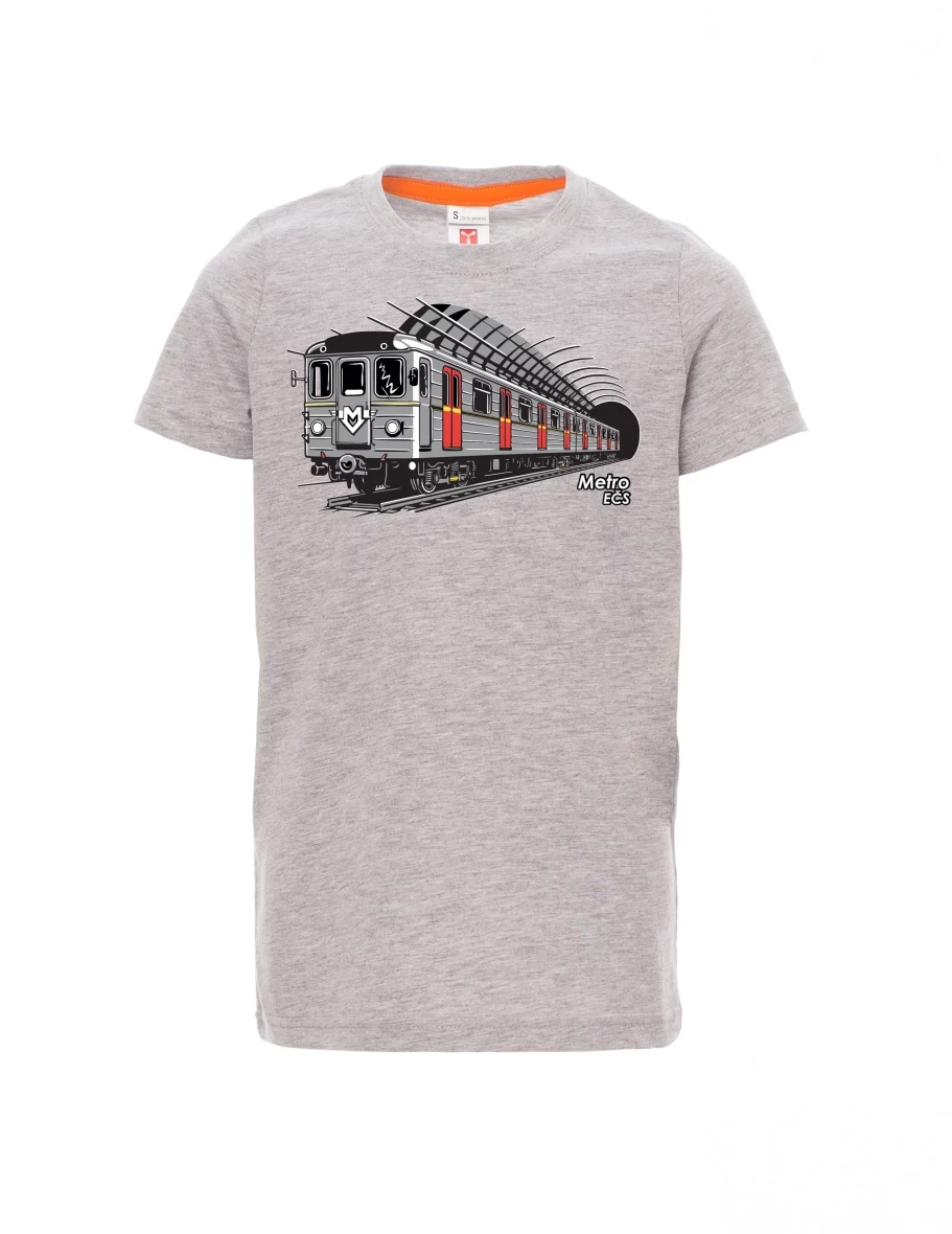 Grau melange Kinder T-Shirt U-Bahn EČS