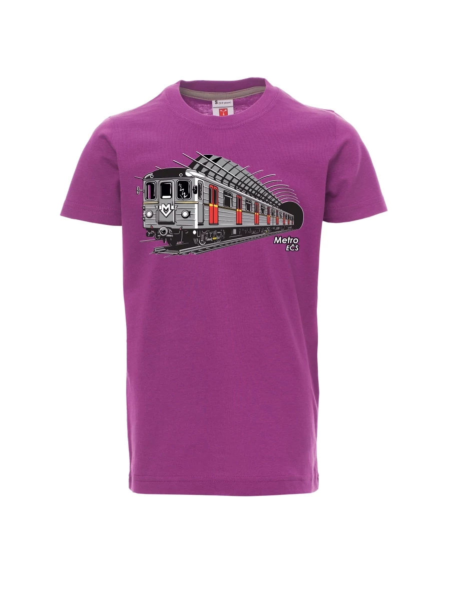 Violett Kinder T-Shirt U-Bahn EČS