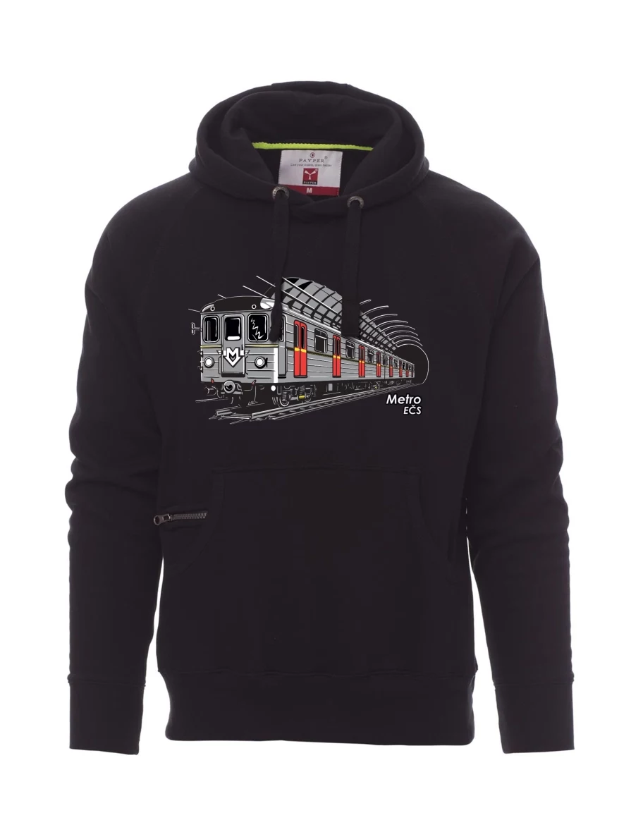Schwarzes Sweatshirt für Männer U-Bahn EČS