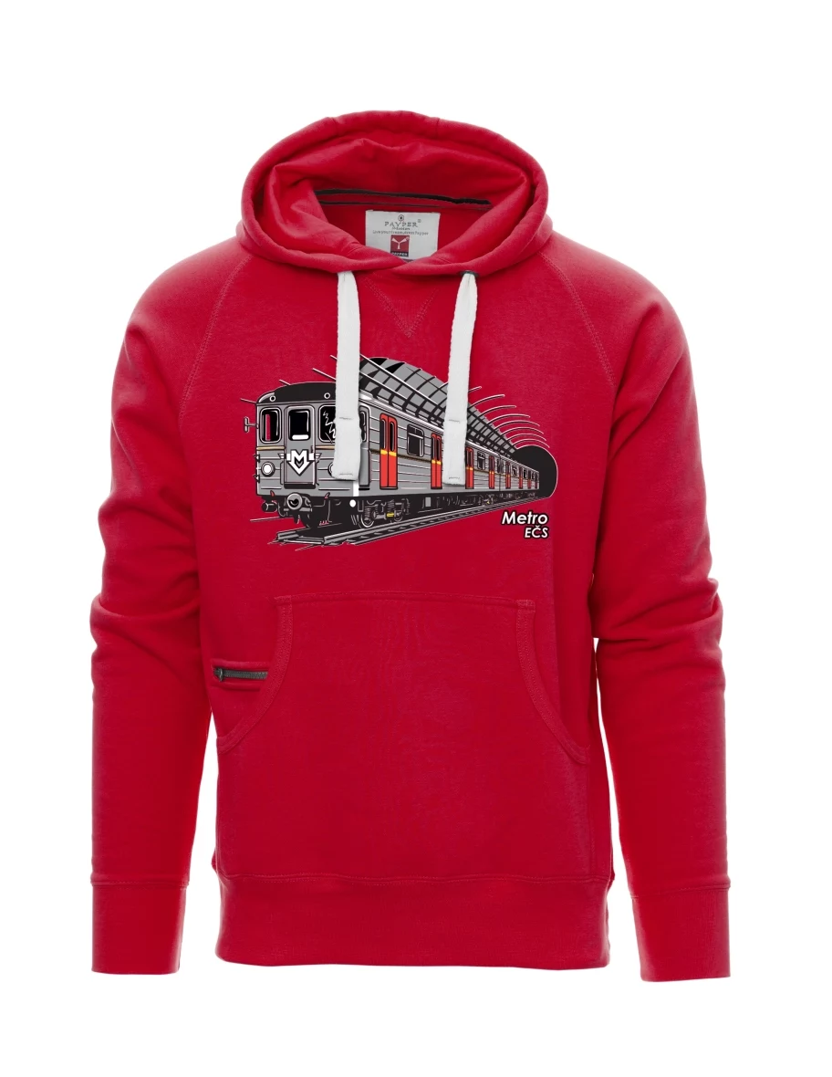 Rotes Sweatshirt für Männer U-Bahn EČS