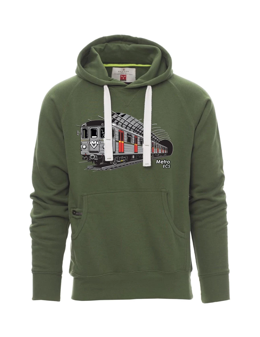 Dunkelgrünes Sweatshirt für Männer U-Bahn EČS