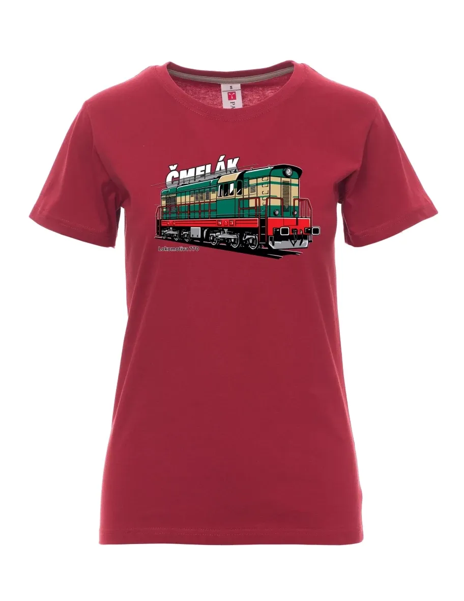 Bordeaux T-Shirt für Damen Lokomotive 770 „Čmelák“