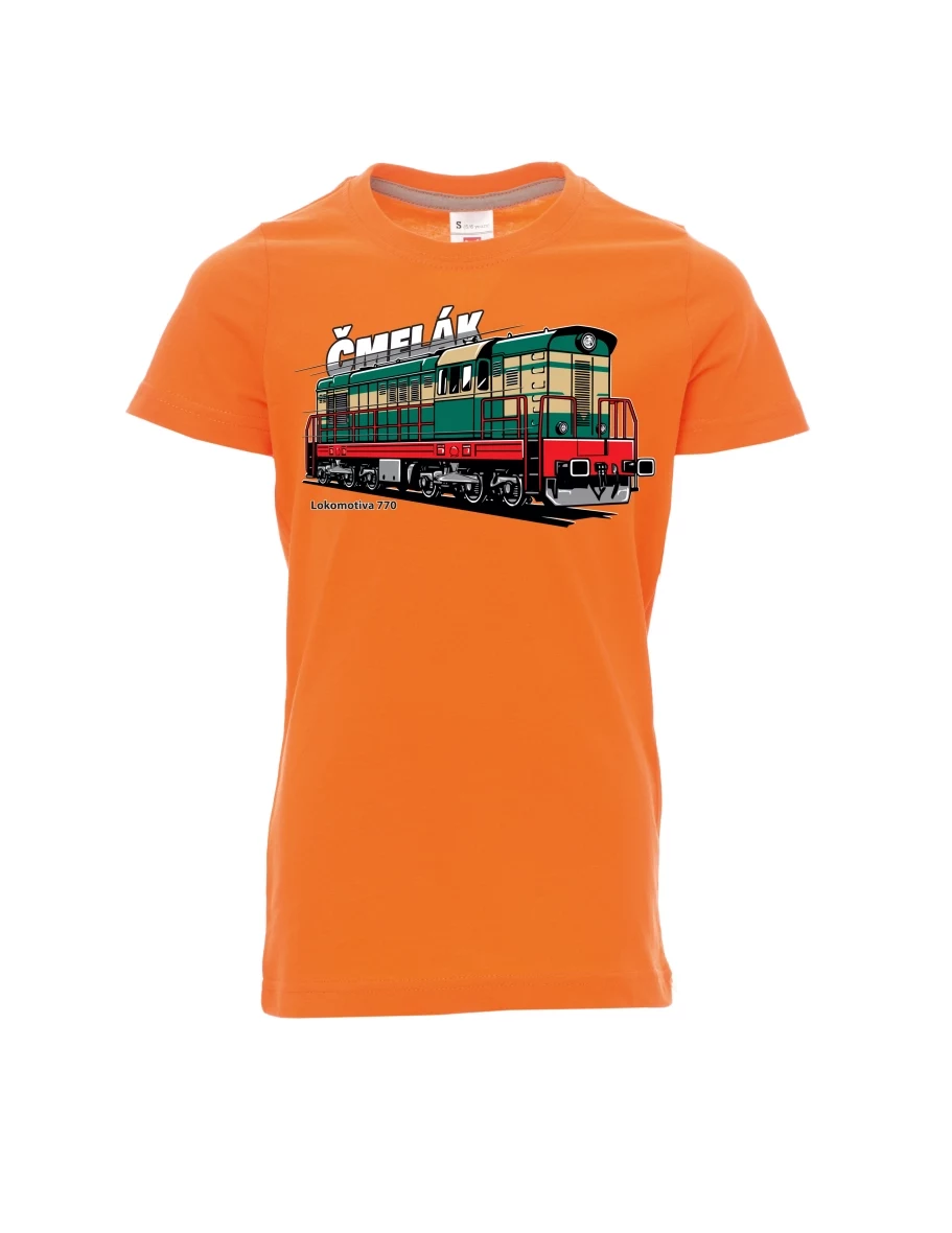 Orange Kinder T-Shirt Lokomotive 770 „Čmelák“