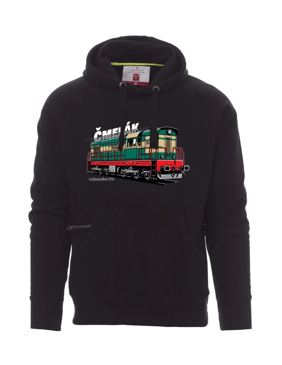 Schwarzes Sweatshirt für Männer Lokomotive 770 „Čmelák“