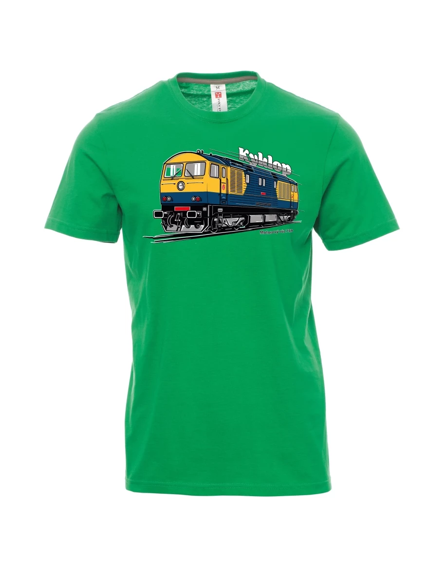 Grünes T-Shirt für Männer Triebwagen 759 „Kyklop“
