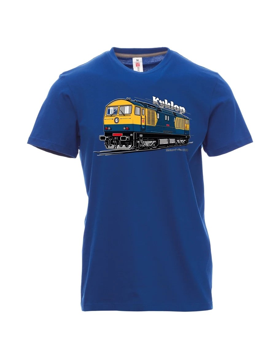 Blaues T-Shirt für Männer Triebwagen 759 „Kyklop“