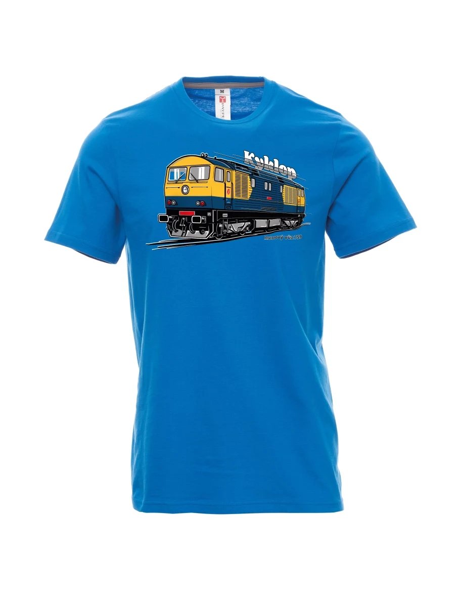 Hellblaues T-Shirt für Männer Triebwagen 759 „Kyklop“