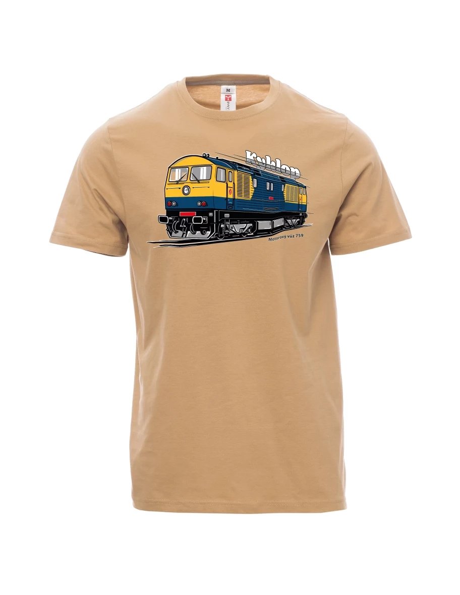 Braunes T-Shirt für Männer Triebwagen 759 „Kyklop“