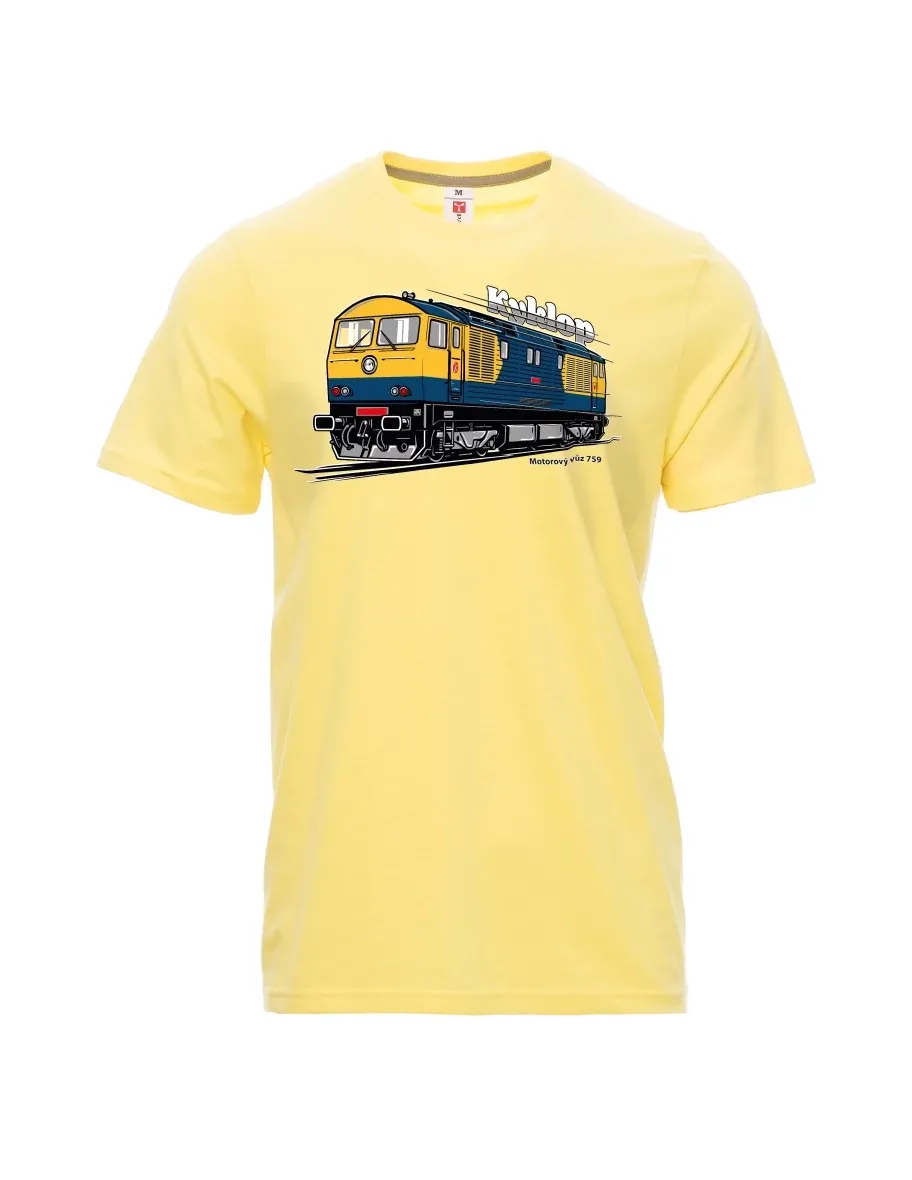 Hellgelb T-Shirt für Männer Triebwagen 759 „Kyklop“