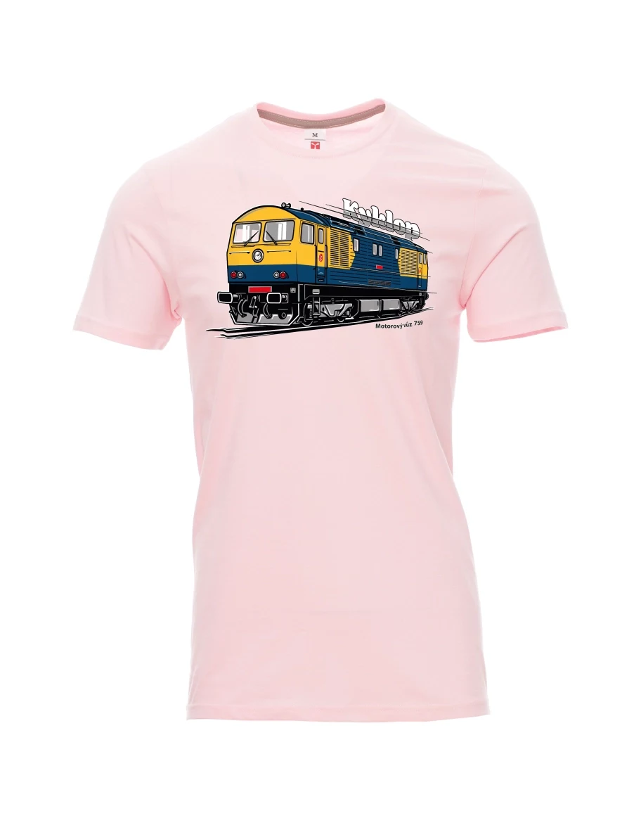 Hell-Pink T-Shirt für Männer Triebwagen 759 „Kyklop“