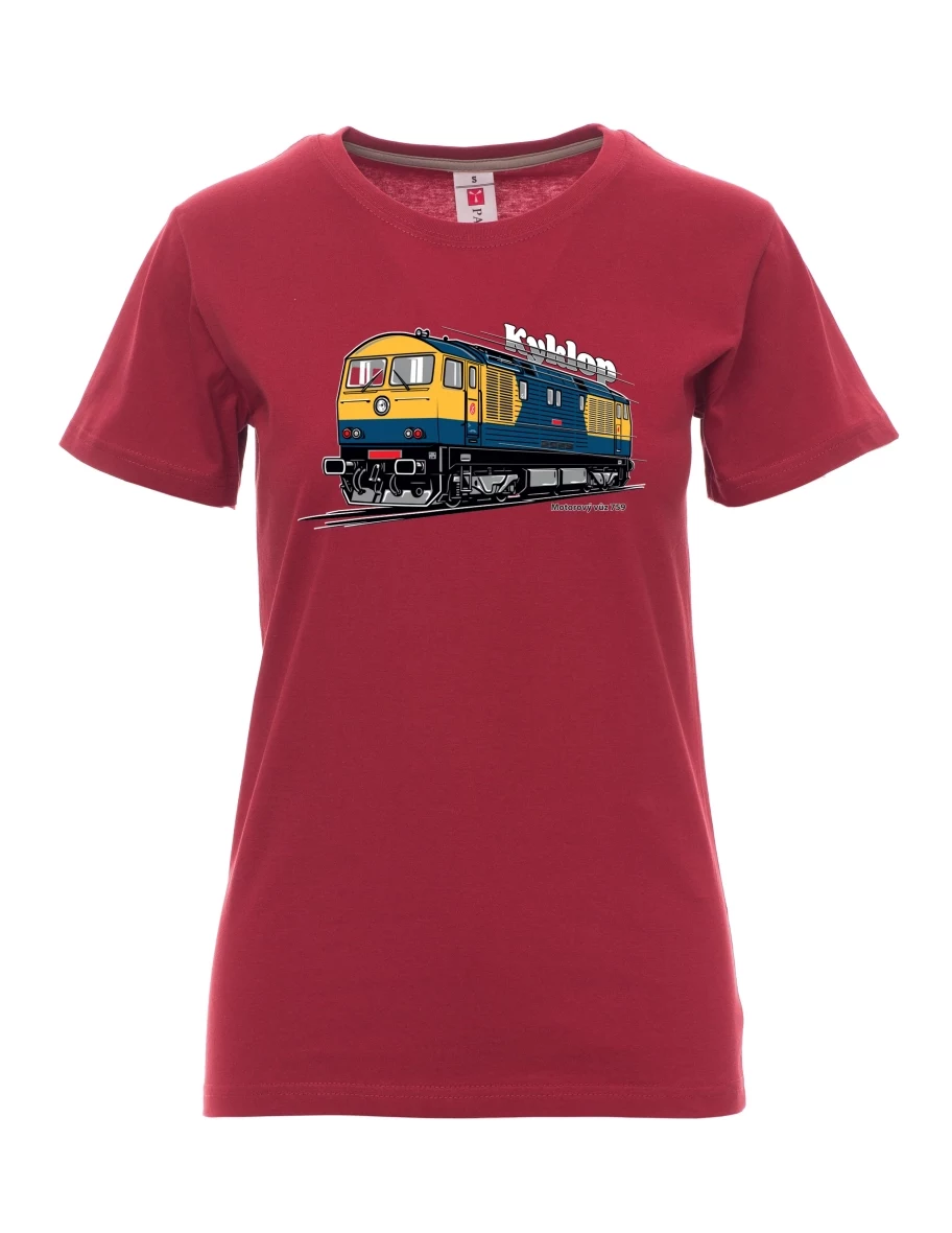 Bordeaux T-Shirt für Damen Triebwagen 759 „Kyklop“