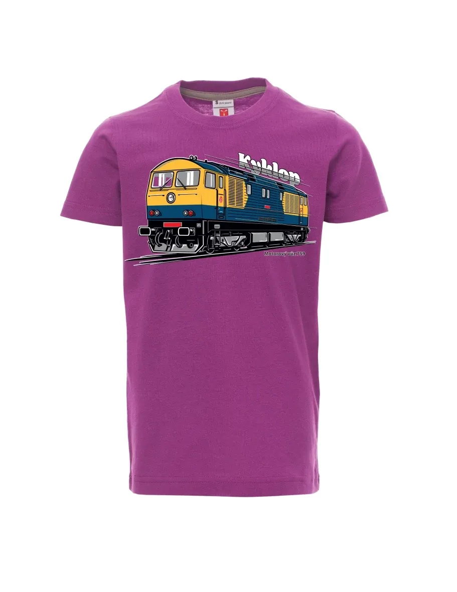 Violett Kinder T-Shirt Triebwagen 759 „Kyklop“