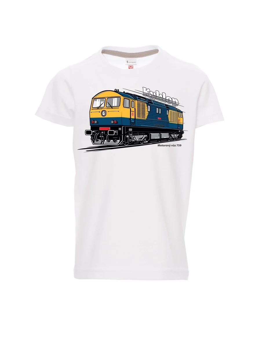 Weißes Kinder T-Shirt Triebwagen 759 „Kyklop“