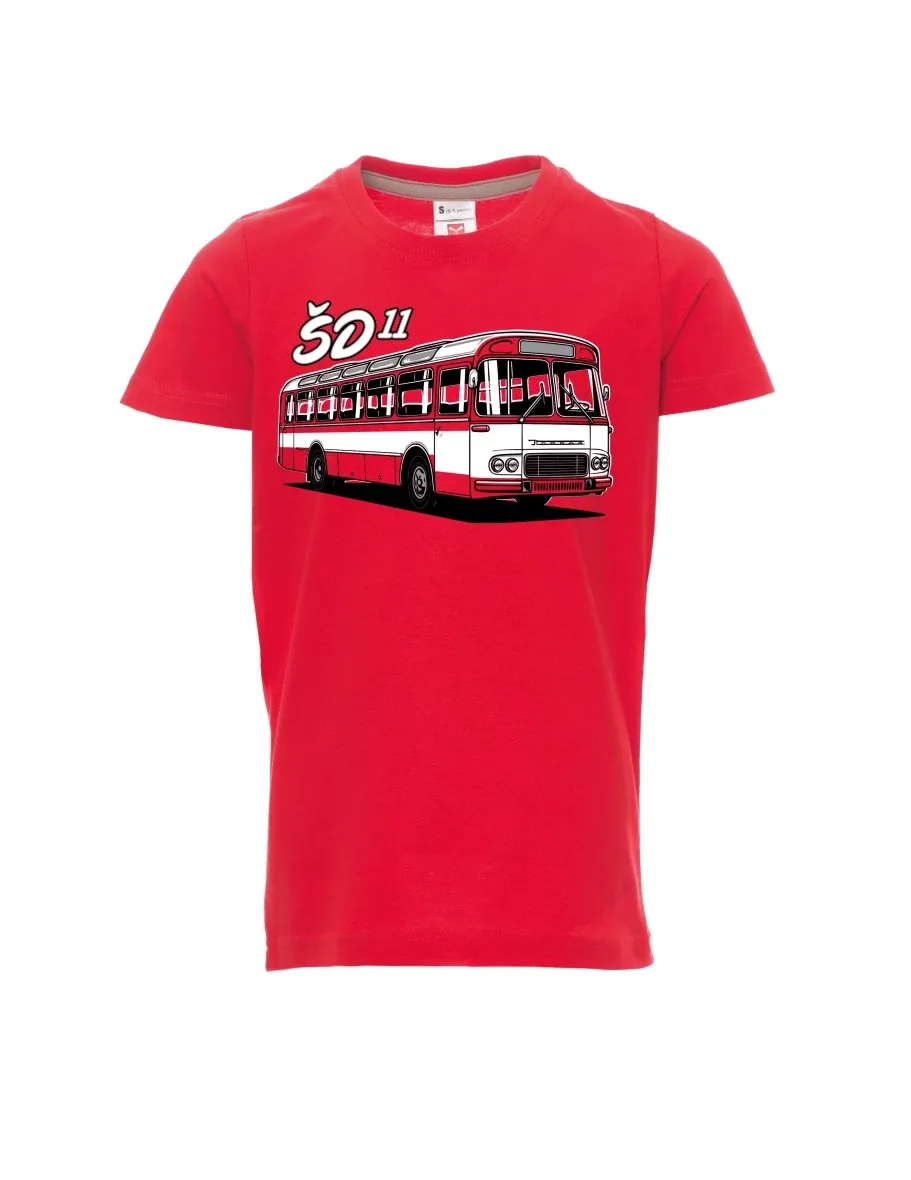 Rotes Kinder T-Shirt Autobus ŠD 11