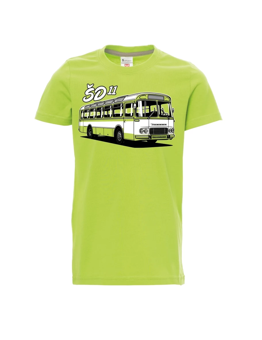 Hellgrünes Kinder T-Shirt Autobus ŠD 11
