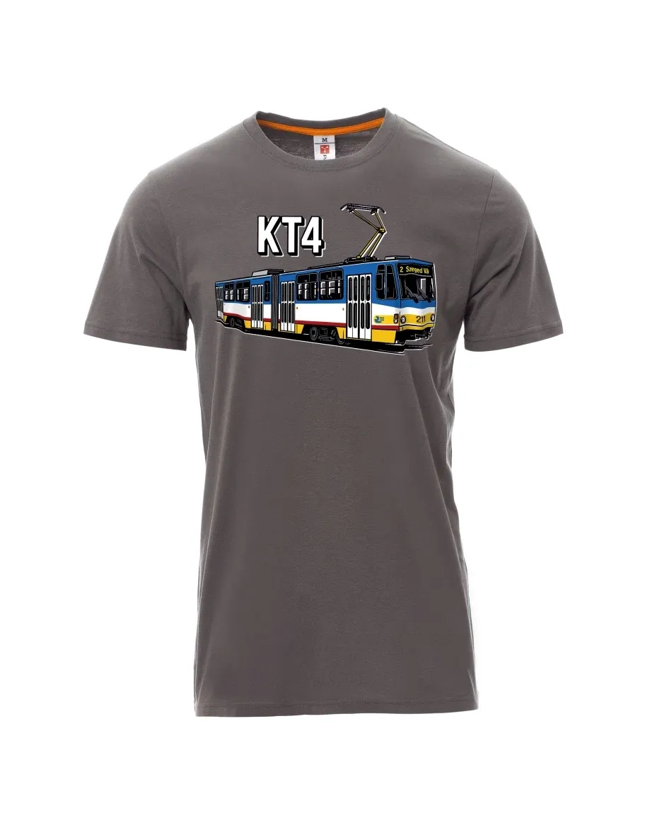 Graues T-Shirt für Männer Straßenbahn KT4
