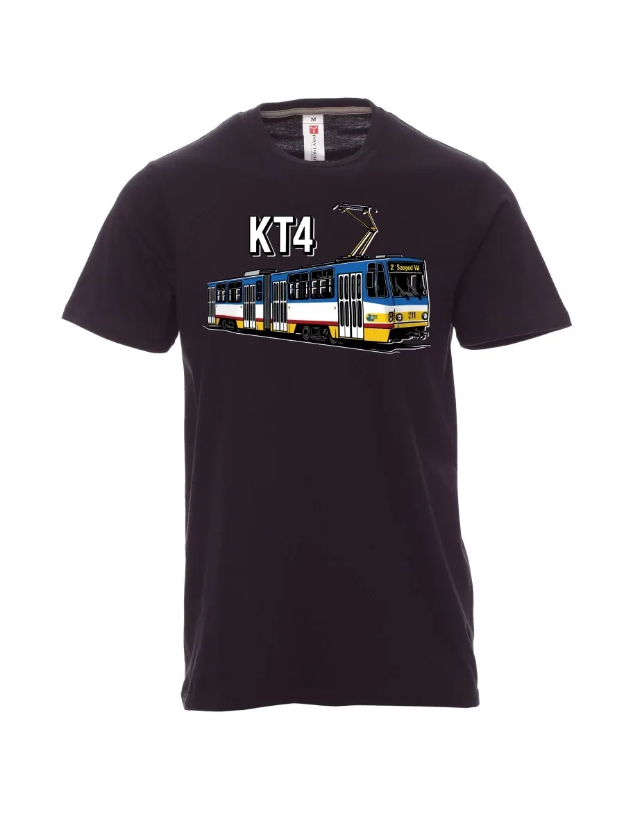 Schwarzes T-Shirt für Männer Straßenbahn KT4