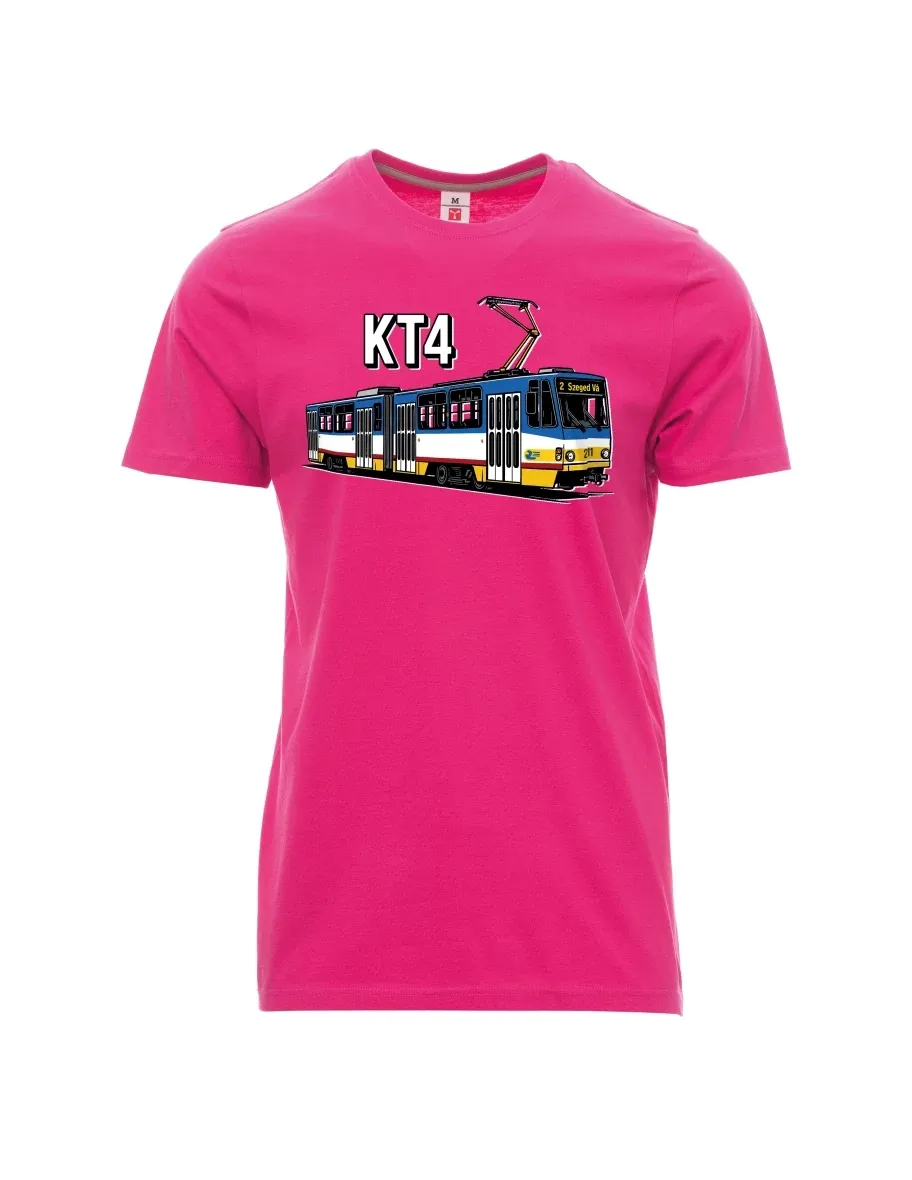 Rosa T-Shirt für Männer Straßenbahn KT4