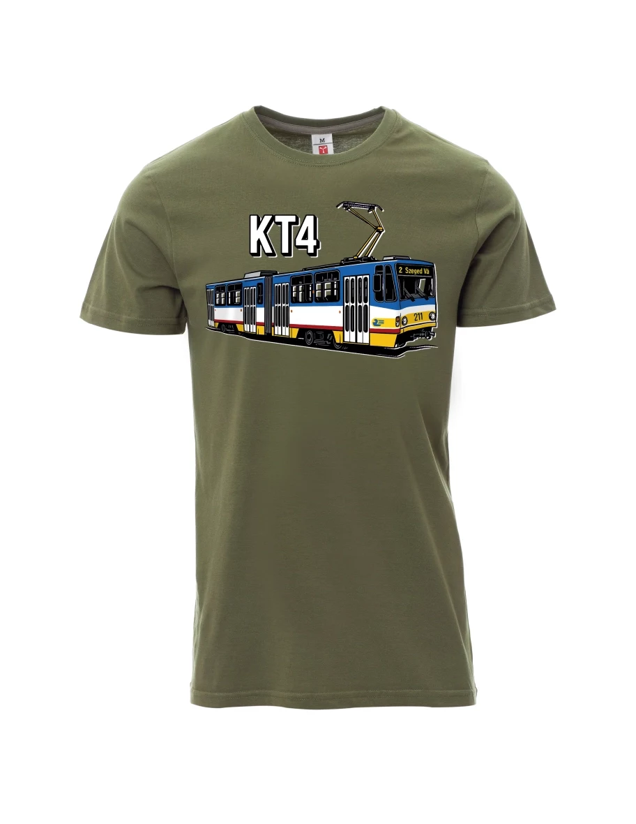 Khaki T-Shirt für Männer Straßenbahn KT4