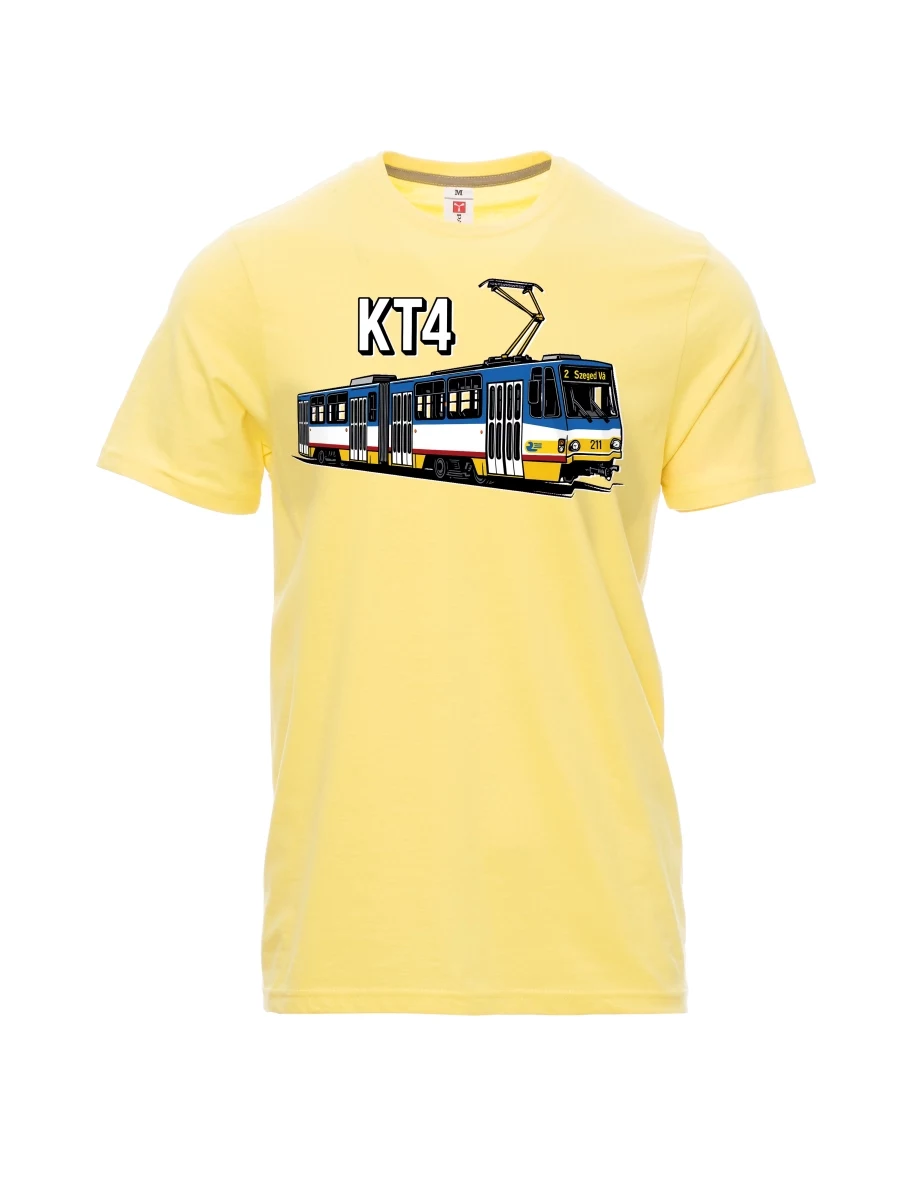 Hellgelb T-Shirt für Männer Straßenbahn KT4
