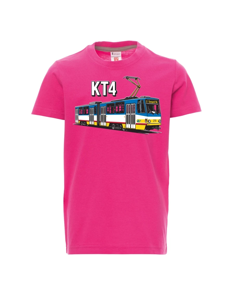 Rosa Kinder T-Shirt Straßenbahn KT4
