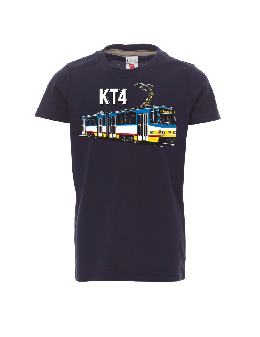 Navy Kinder T-Shirt Straßenbahn KT4