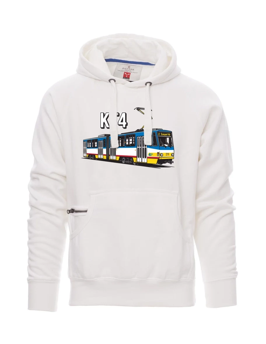 Weißes Sweatshirt für Männer Straßenbahn KT4