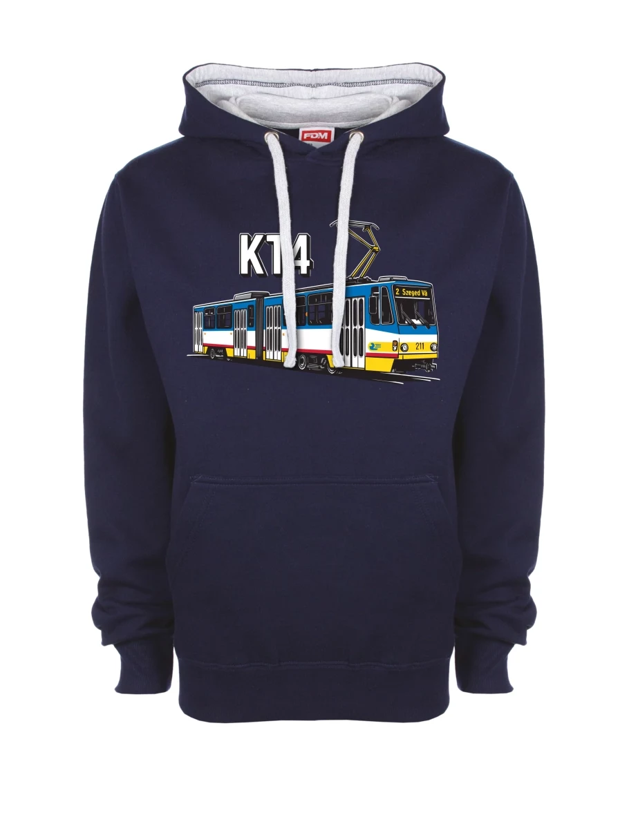 Grau-marines Sweatshirt Straßenbahn KT4