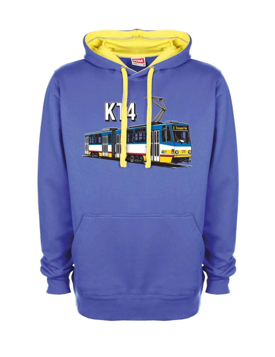 Gelb-blaues Sweatshirt Straßenbahn KT4