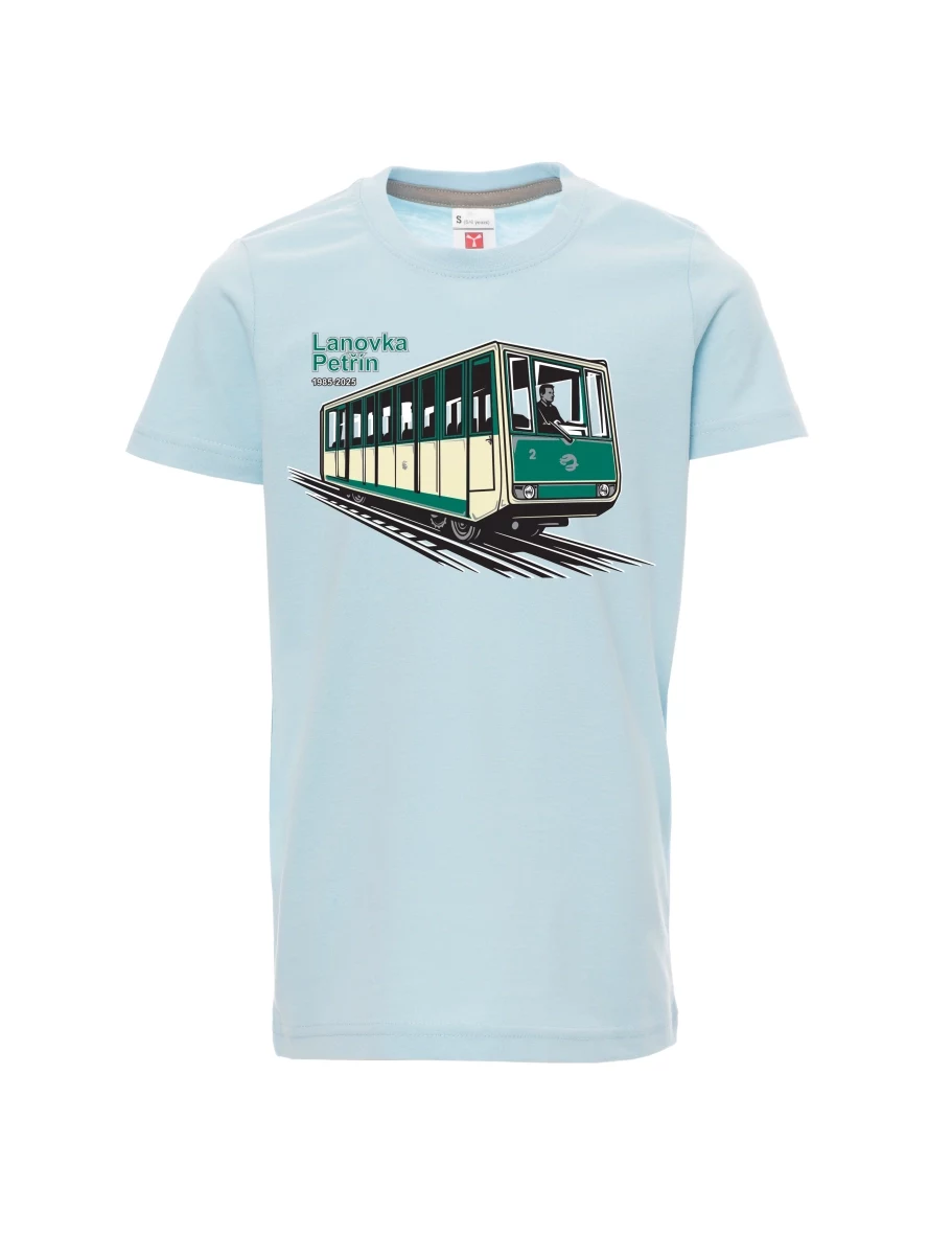 Blassblaues Kinder T-Shirt Seilbahn Petřín