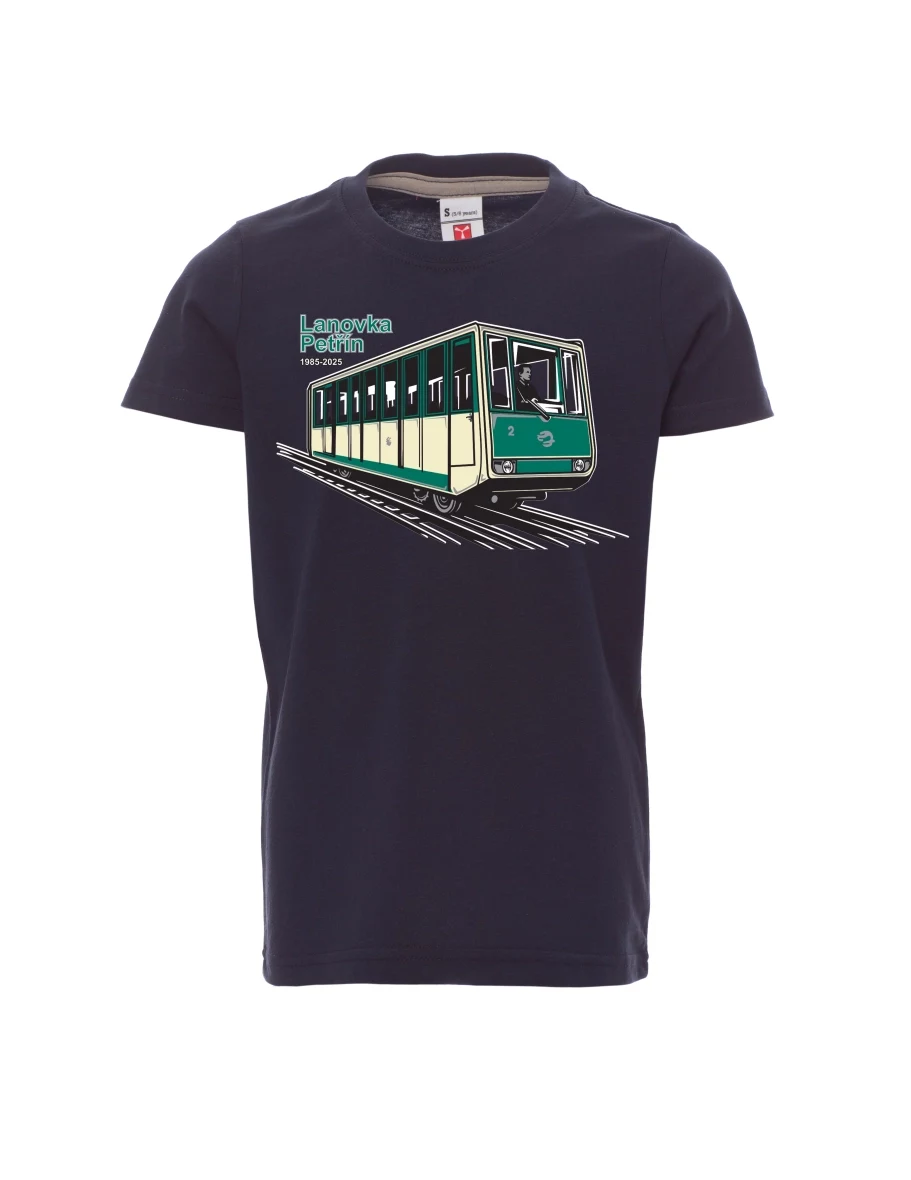 Navy Kinder T-Shirt Seilbahn Petřín