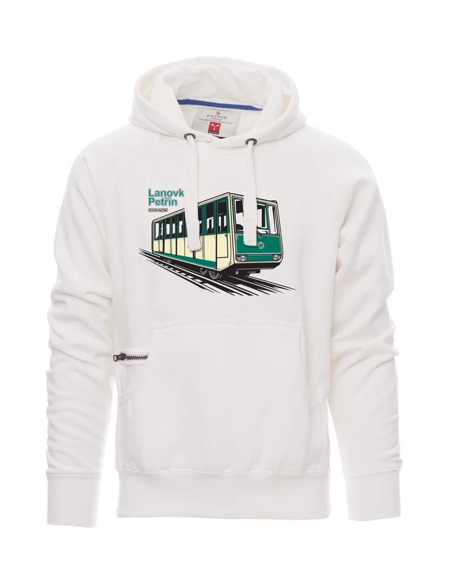 Weißes Sweatshirt für Männer Seilbahn Petřín