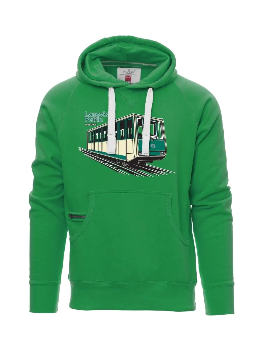Grünes Sweatshirt für Männer Seilbahn Petřín