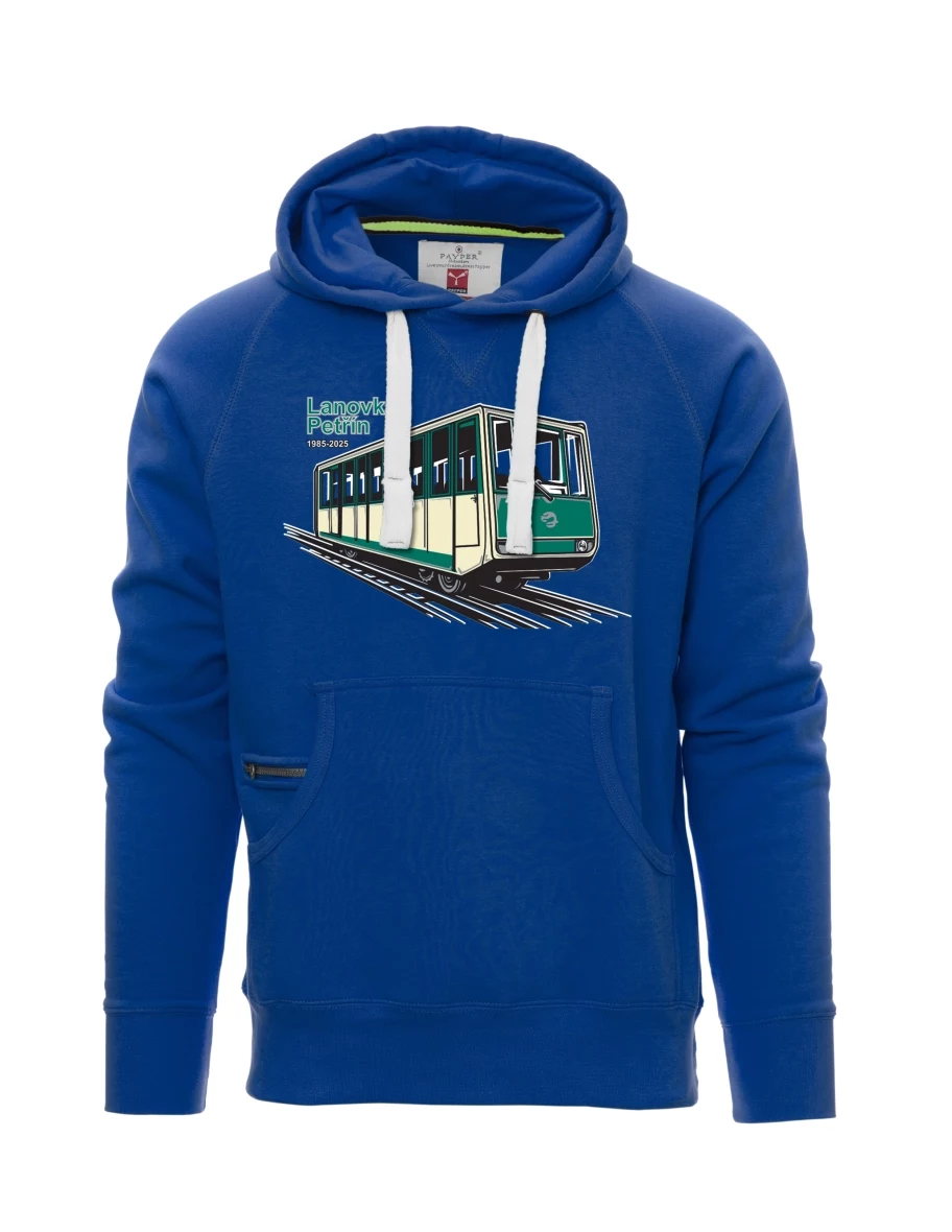 Blaues Sweatshirt für Männer Seilbahn Petřín