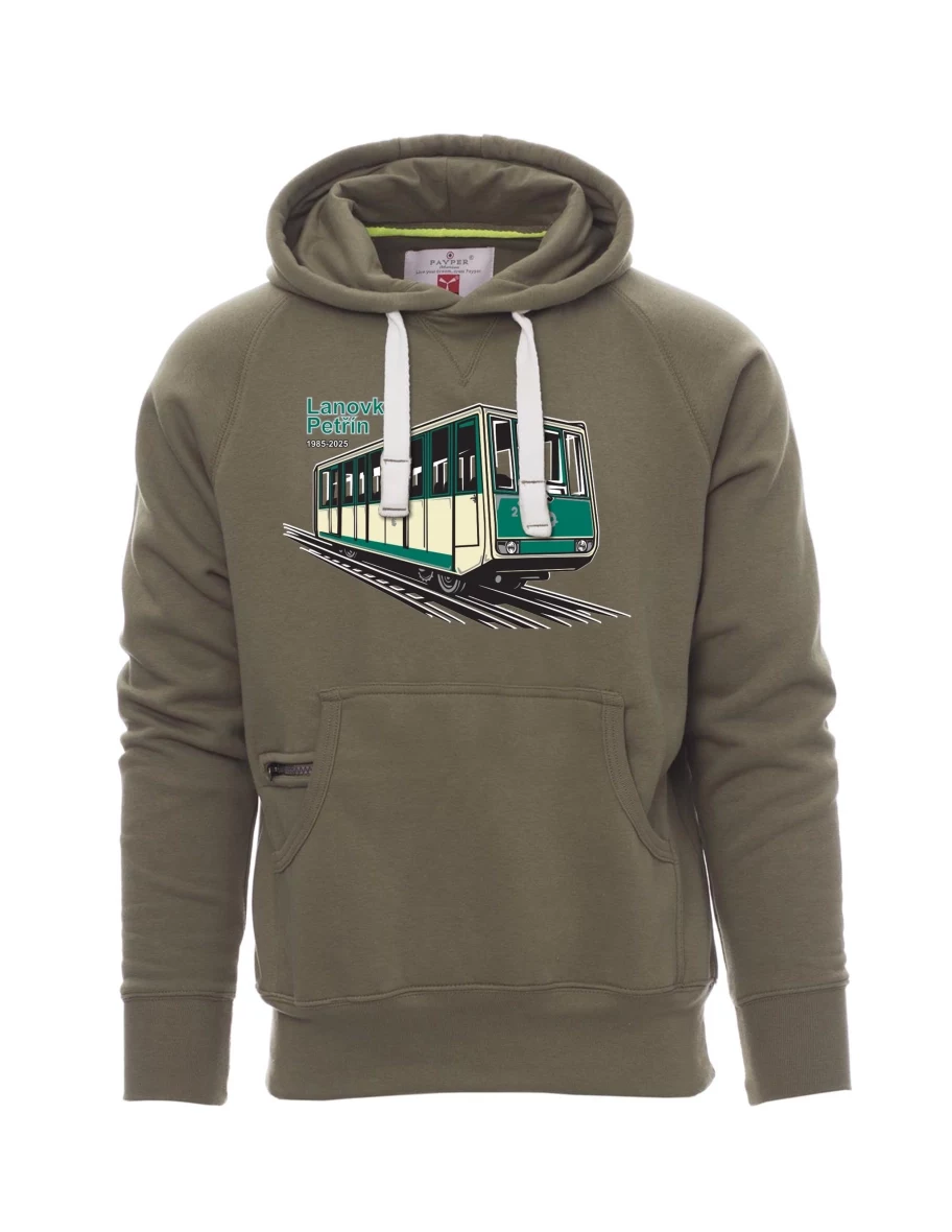 Khaki Sweatshirt für Männer Seilbahn Petřín